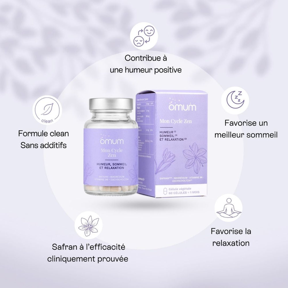 Compléments au safran pour le sommeil et la relaxation - Omum