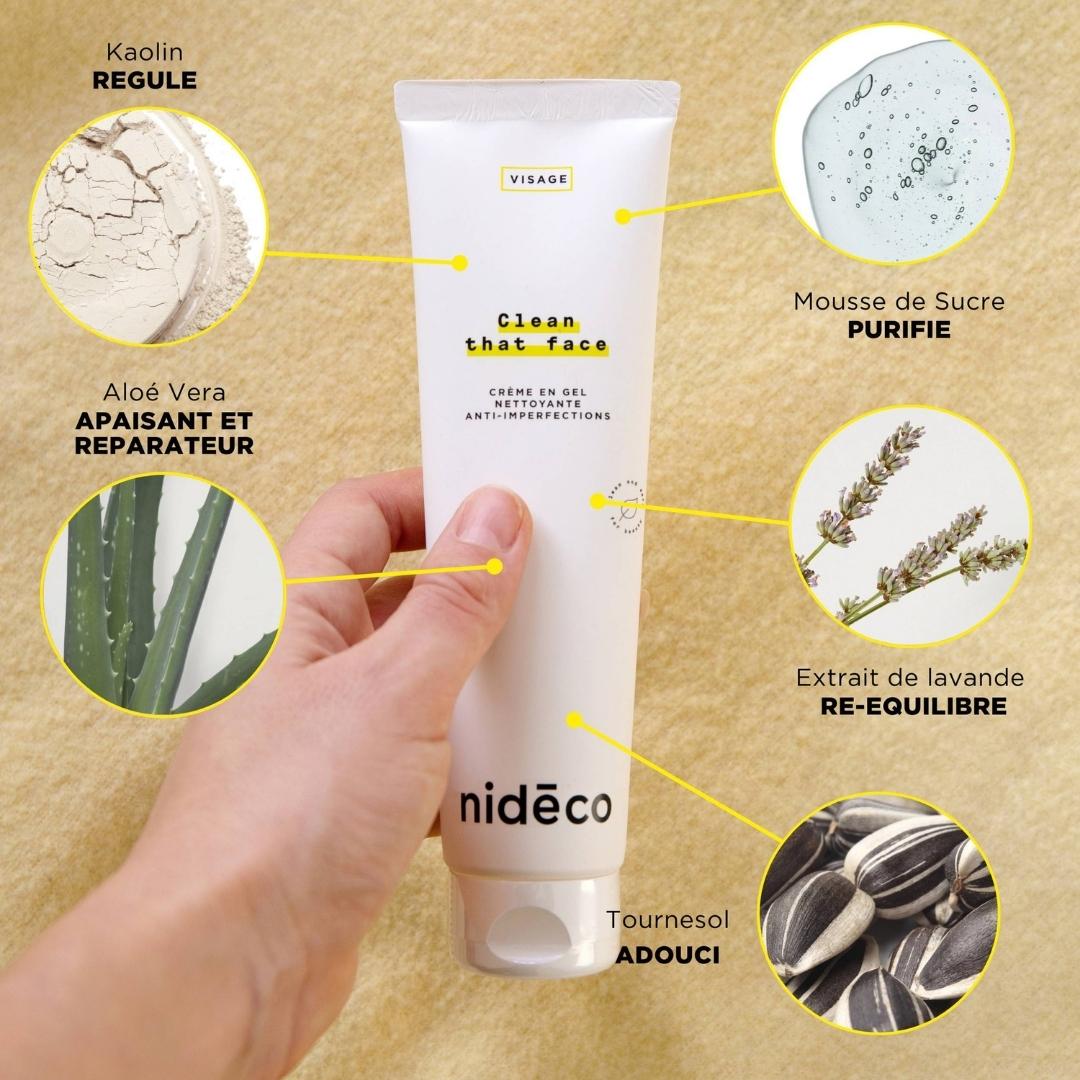 Nettoyant visage anti imperfections Clean that Face - Nidéco-Gapianne