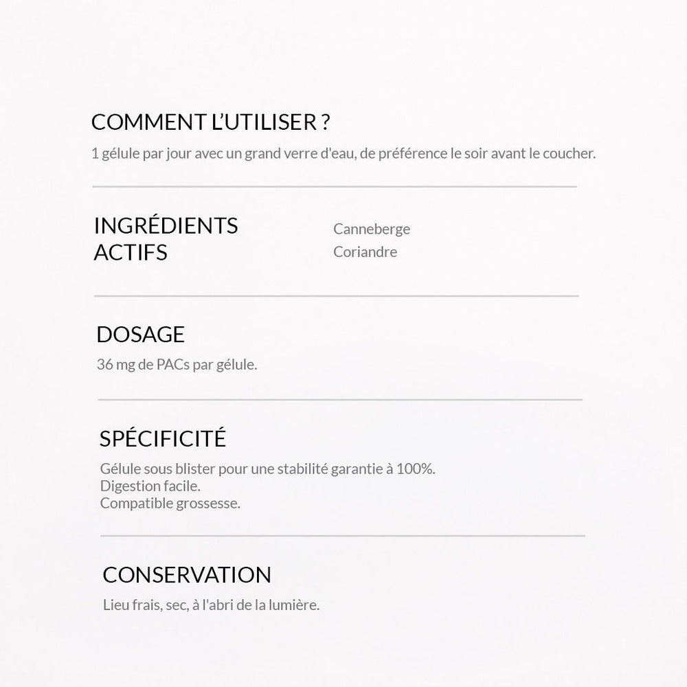 Compléments alimentaires Cranberry - Confort urinaire & Cystites - Gapianne