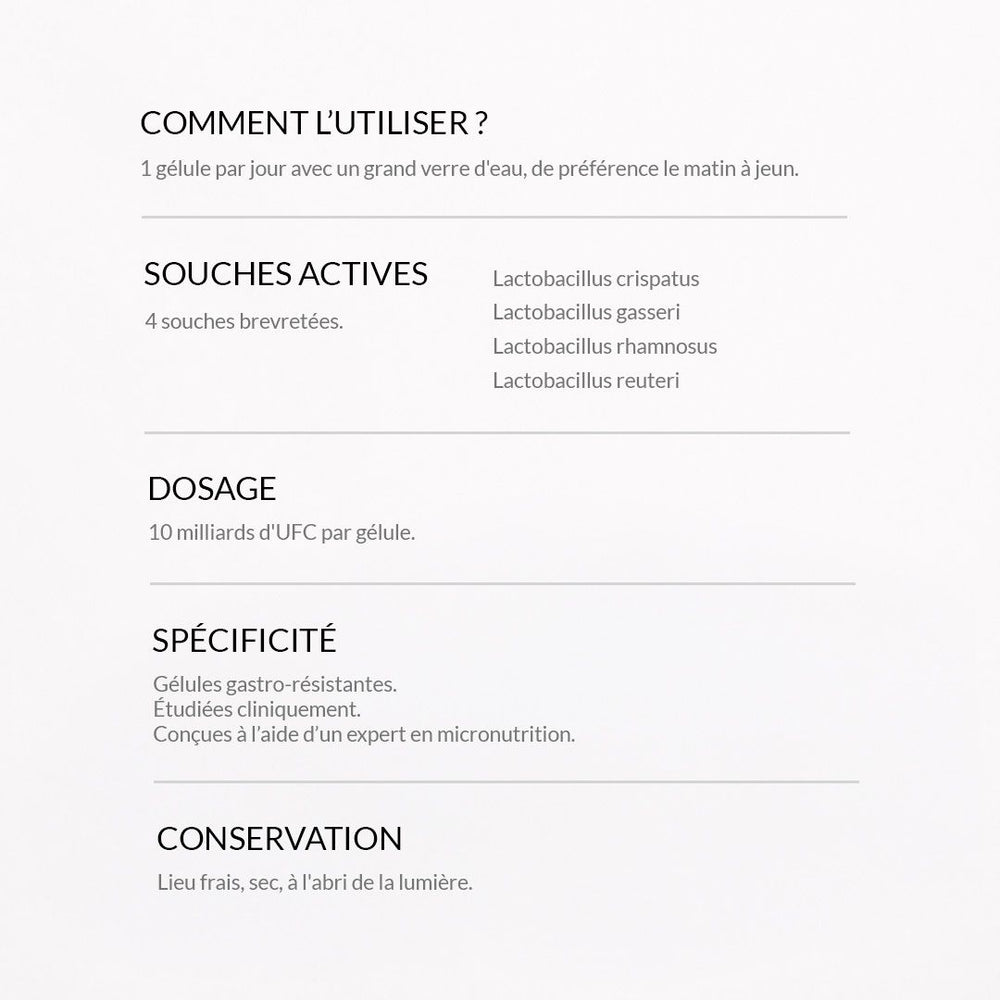 Probiotiques Flore intime - Gapianne