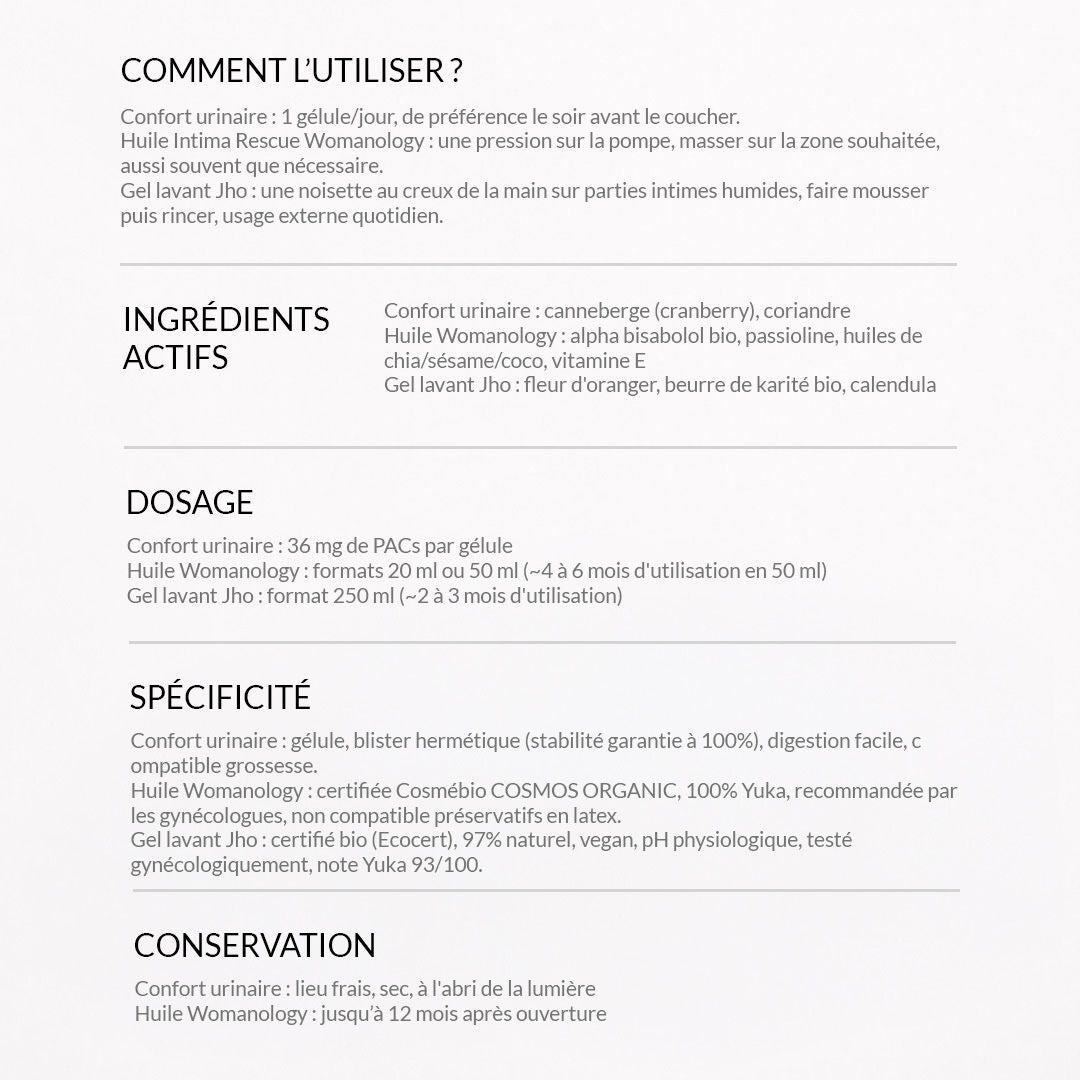 Routine Cystite et Confort Urinaire