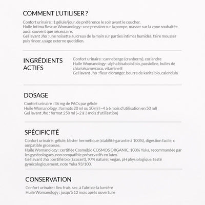Routine Cystite et Confort Urinaire